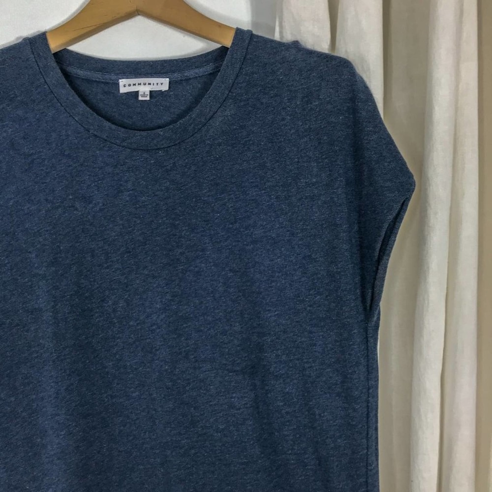 Aritzia Community Blue Metrocles Mini Shirt Dress - Picture 2 of 8